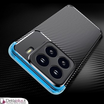 Carbon guminis dėklas - juodas (Xiaomi 15 Pro)